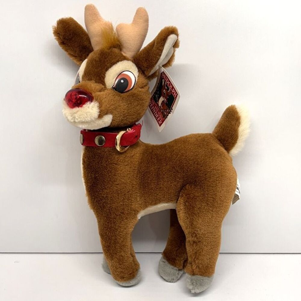 Vintage 1994 Rudolph The Red Nose Reindeer Plush By Play by Play - NEW with Tags